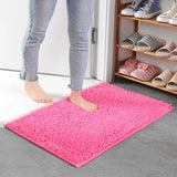 Chenille Bathroom Rug Soft Absorbent Non-Slip Floor Mat