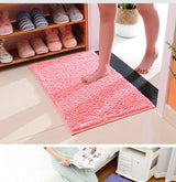Chenille Bathroom Rug Soft Absorbent Non-Slip Floor Mat