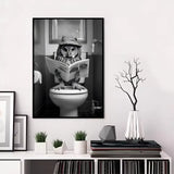 Funny Animal Bathroom Poster | Modern & Waterproof HD Wall Art