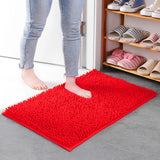 Chenille Bathroom Rug Soft Absorbent Non-Slip Floor Mat