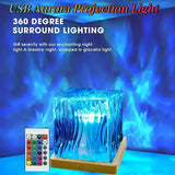 USB LED Water Ripple Projector Mood Lamp 16-Color Remote