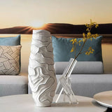 Elegant Nordic Ceramic Vase | Large Minimalist Decorative Container for Modern Décor🏺