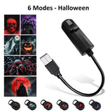 Rotating LED Halloween Night Light for Bedroom or Home