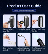 USB Ghost and Skull Rotating Projector Halloween Lamp