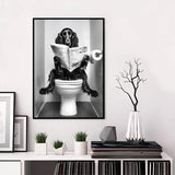 Funny Animal Bathroom Poster | Modern & Waterproof HD Wall Art