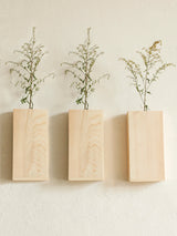 Rustic Wall Mounted Vases | Minimalist Wooden Flower Holders for Modern Farmhouse Decor