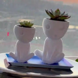 Abstract Vinyl Vase – Minimalist Flower Pot for Hydroponic Plants