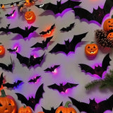 Creepy Bat Night Light LED Projector for Home Spooky Nights