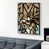 Nordic Abstract Canvas – Framed Modern Wall Art for Creative Interiors