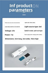 Motion Sensor LED Night Light RGB Magnetic Rechargeable