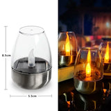 Waterproof Solar LED Flameless Candles for Outdoor Decor