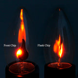 4-Pack Decorative LED Candle Bulbs Flickering Flame Effect