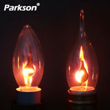 4-Pack Decorative LED Candle Bulbs Flickering Flame Effect