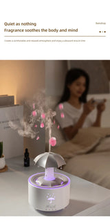 Rotating Umbrella Humidifier Water Drop Mute Air Desktop