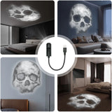 Halloween Skull Projection Light Dynamic LED Night Lamp