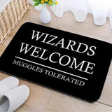 Cute Harry Potter Entry Rug Welcome Muggles Door Mat
