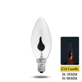 4-Pack Decorative LED Candle Bulbs Flickering Flame Effect