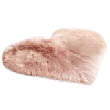 Soft Fluffy Heart Mat Cozy Plush Rug for Bedroom