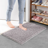Chenille Bathroom Rug Soft Absorbent Non-Slip Floor Mat