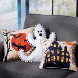 Halloween Ghost Pillow Plush Accent Cushion for Home