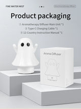 Cute Ghost Ultrasonic Air Humidifier with 7-Color LED