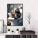 Funny Animal Bathroom Poster | Modern & Waterproof HD Wall Art
