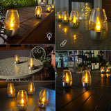 Waterproof Solar LED Flameless Candles for Outdoor Decor