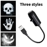 USB Ghost and Skull Rotating Projector Halloween Lamp