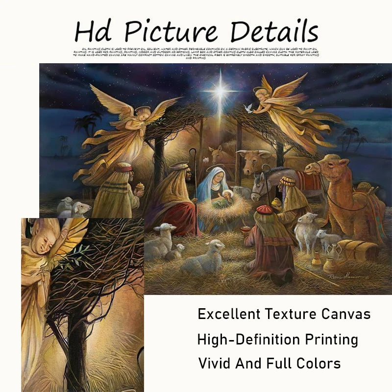 Birth of Jesus Christ Wall Art Canvas Painting