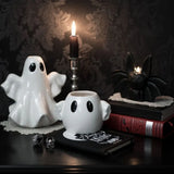 Spooky Chic Ghost Vase | Gothic Ceramic Planter for Halloween & Beyond!