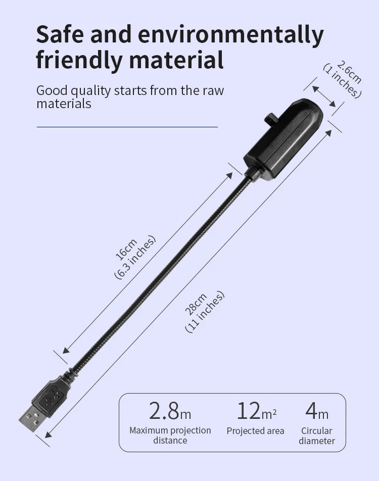 USB Ghost and Skull Rotating Projector Halloween Lamp