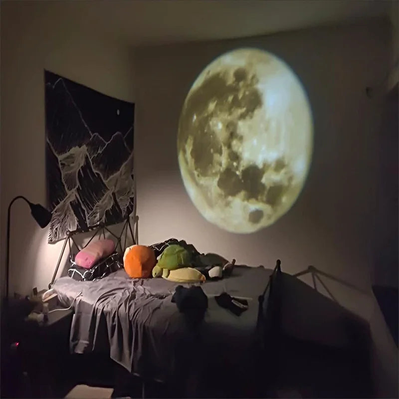 Moon and Planet Projector Mini LED Night Light Lamp