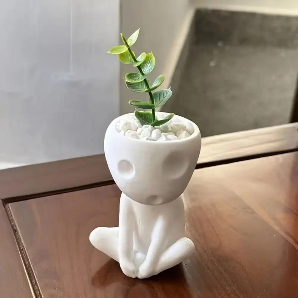 Abstract Vinyl Vase – Minimalist Flower Pot for Hydroponic Plants