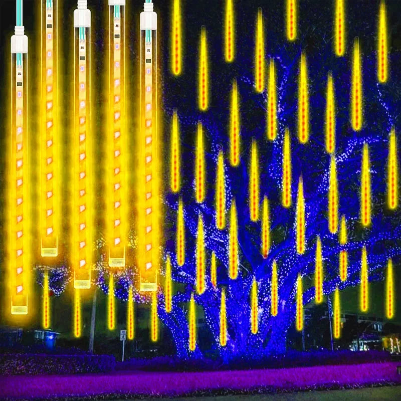 Christmas Lights Outdoor 8 Tubes Meteor Shower Lights