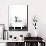 Funny Animal Bathroom Poster | Modern & Waterproof HD Wall Art