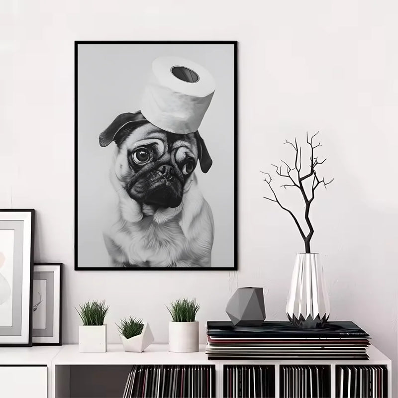 Funny Animal Bathroom Poster | Modern & Waterproof HD Wall Art