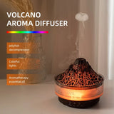 Glacier Lava Humidifier with 7-Color LED, Realistic Flame, Aroma Diffuser