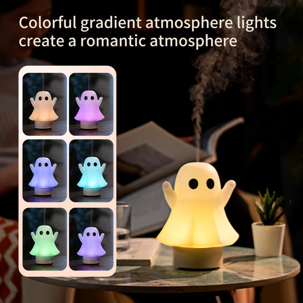 Cute Ghost Ultrasonic Air Humidifier with 7-Color LED