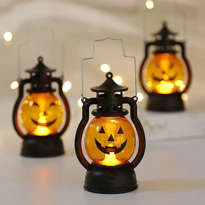 Halloween Pumpkin Ghost Lamp LED DIY Spooky Decor
