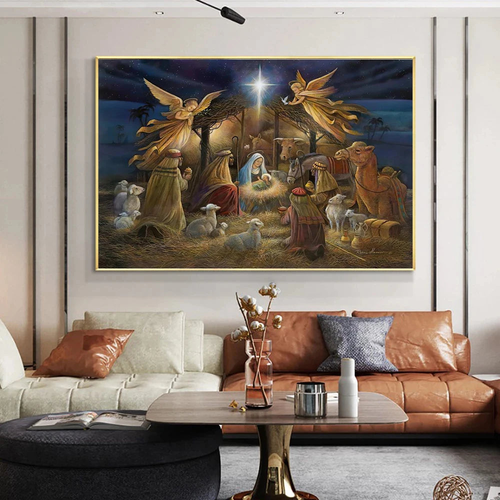 Birth of Jesus Christ Wall Art Canvas Painting