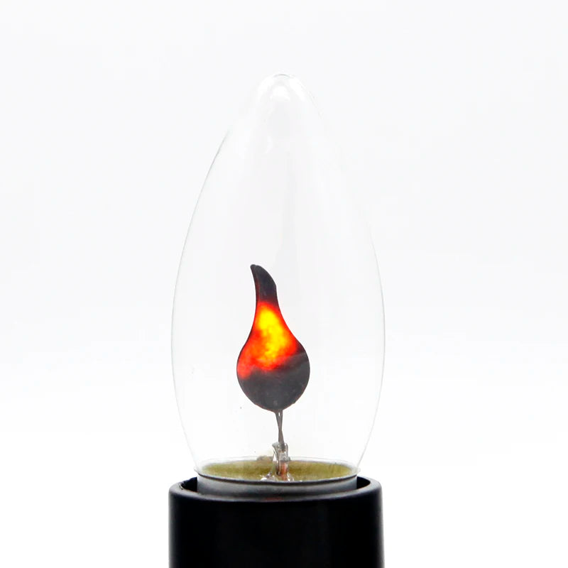 4-Pack Decorative LED Candle Bulbs Flickering Flame Effect