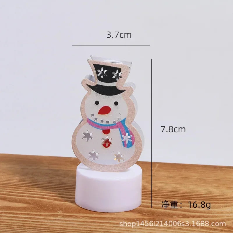 LED Electronic Candle Lights Christmas Trees Santa Claus Snowmen