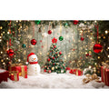 Christmas Decoration 2025 Photography Background Christmas Tree Snowman Photo Background Xmas Party Supplies Home Wall Banner
