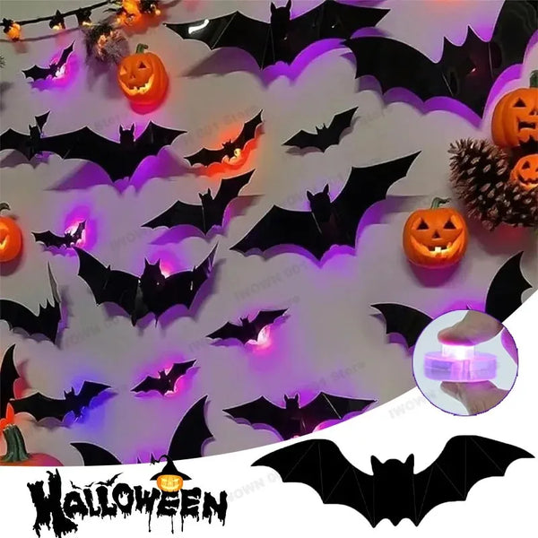Creepy Bat Night Light LED Projector for Home Spooky Nights