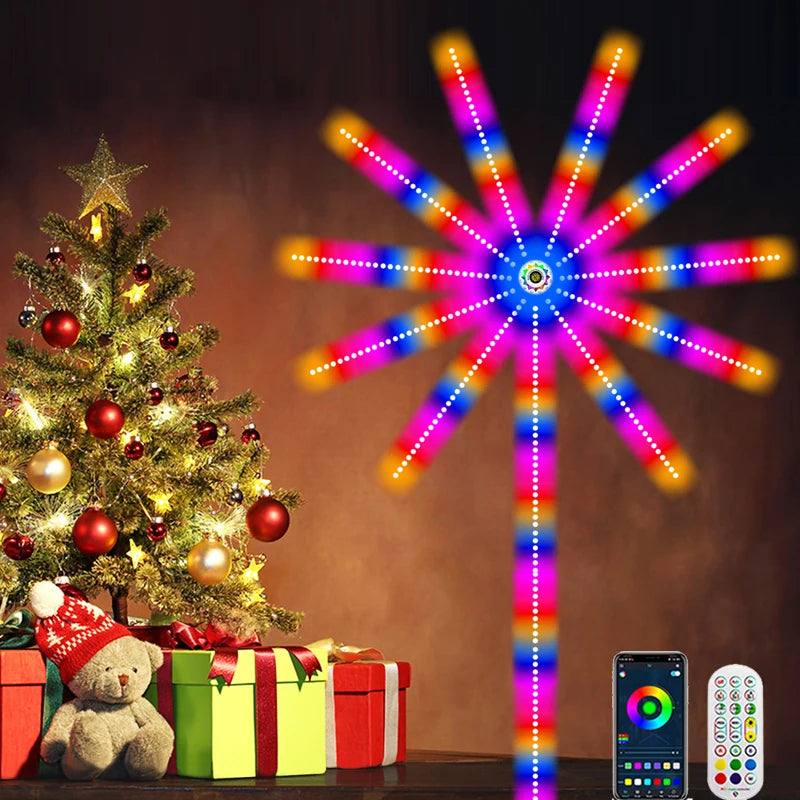2025 Christmas Light Smart Fairy Firework Bluetooth Light Strip F