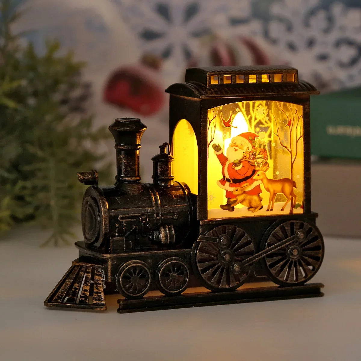 LED Night Lights Vintage Portable Train Night Lamp