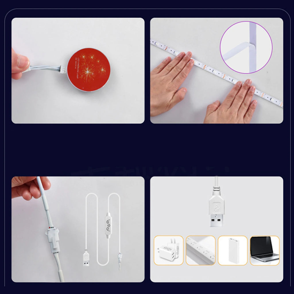 2025 Christmas Light Smart Fairy Firework Bluetooth Light Strip F