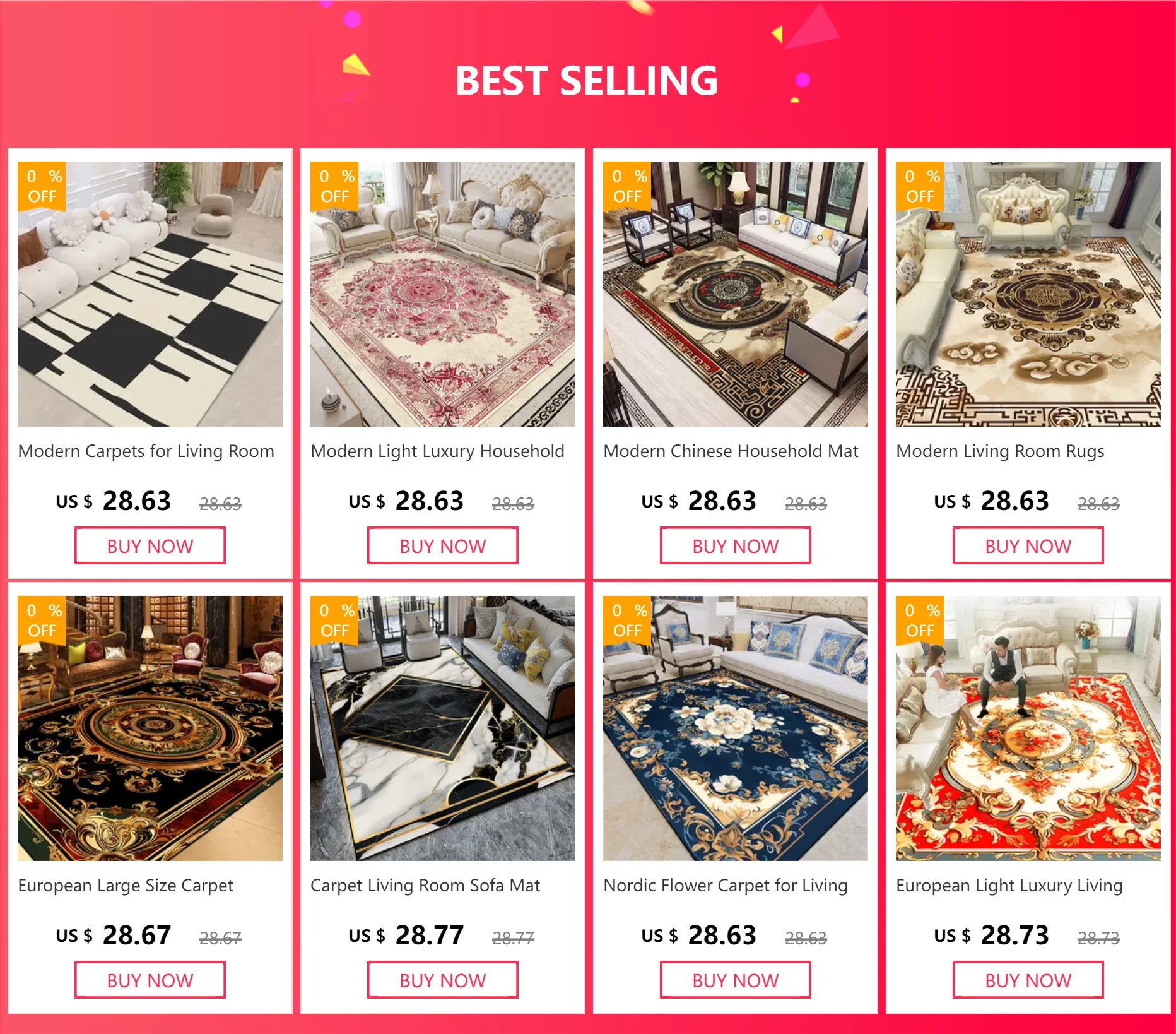 Flannel Plush Area Rug Living Room Luxury Soft Floor Mat