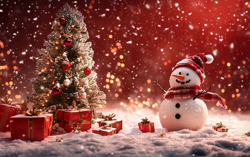 Christmas Decoration 2025 Photography Background Christmas Tree Snowman Photo Background Xmas Party Supplies Home Wall Banner