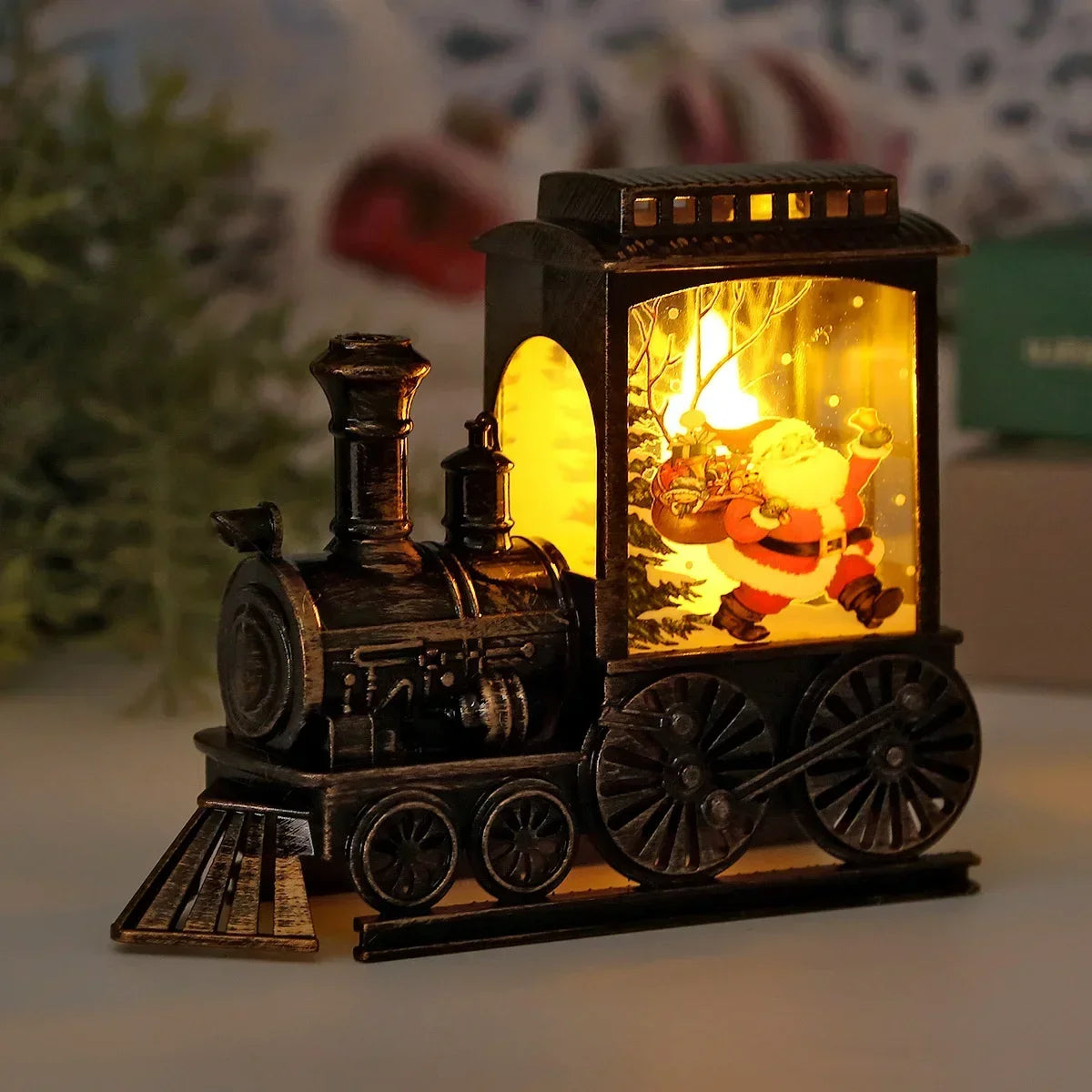 LED Night Lights Vintage Portable Train Night Lamp